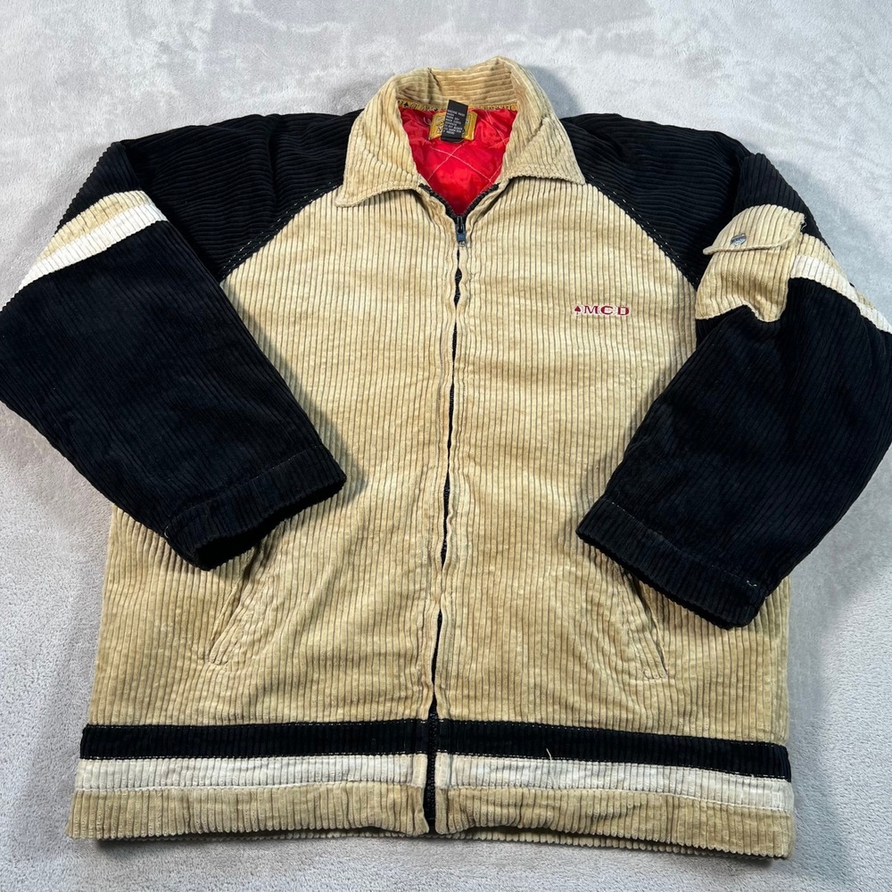 Vintage MCD Corduroy Jacket Men's Small Tan Black Colorblock More Core Division